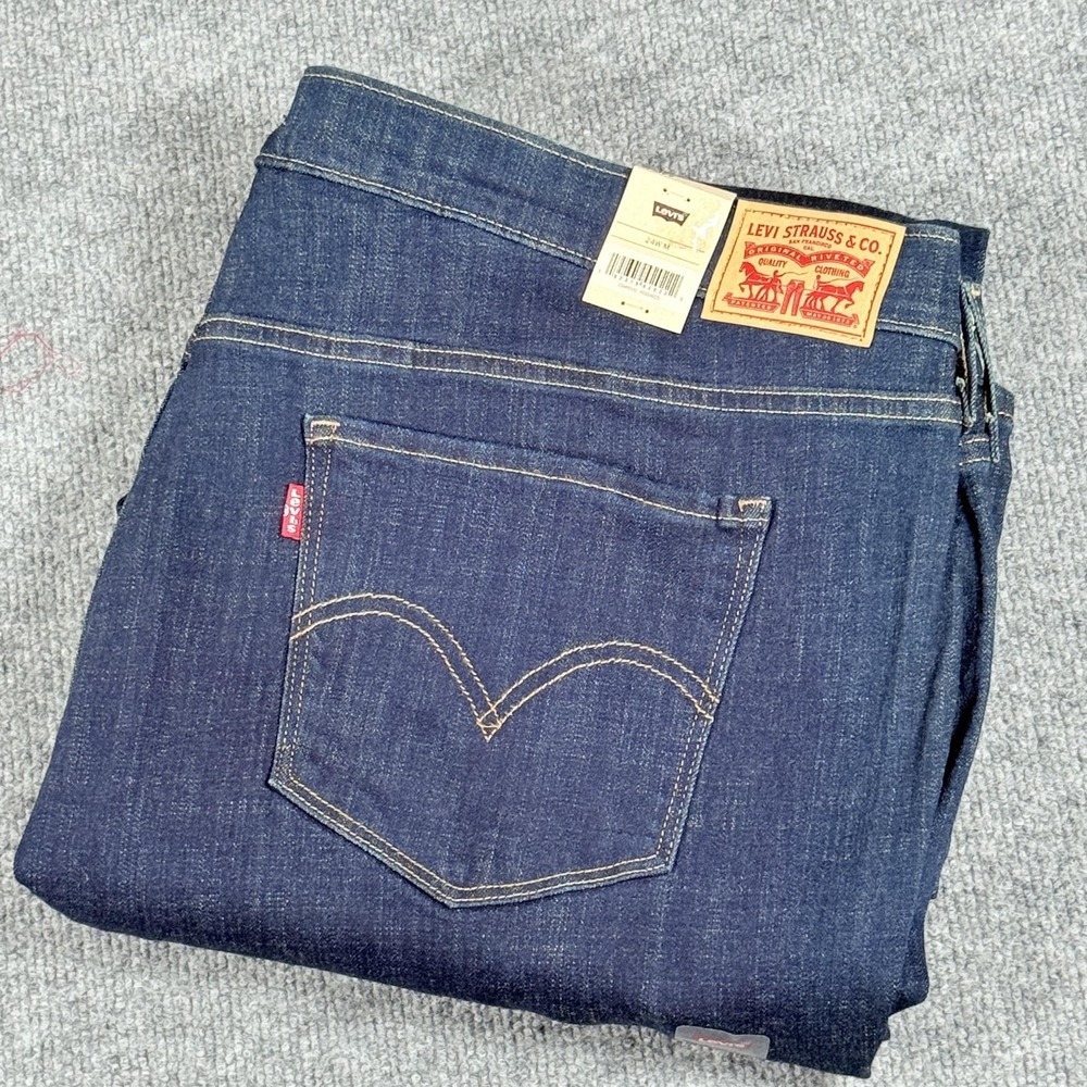 Levis Classic Bootcut Jeans Womens 24W Blue Hypersoft Stretch Denim Mid Rise New